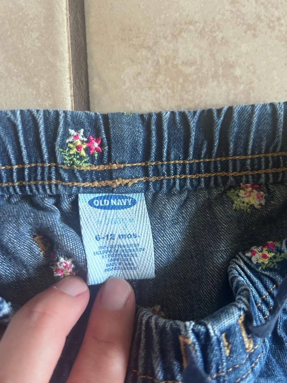 Vintage Old Navy Embroidered Denim Jeans